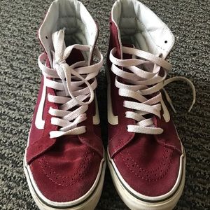 MAROON HIGH TOP VANS
